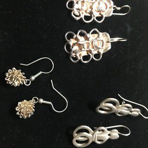 silver earrings
